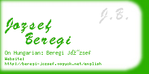 jozsef beregi business card